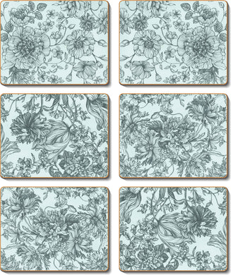 Floral Engraving Coasters & Placemats