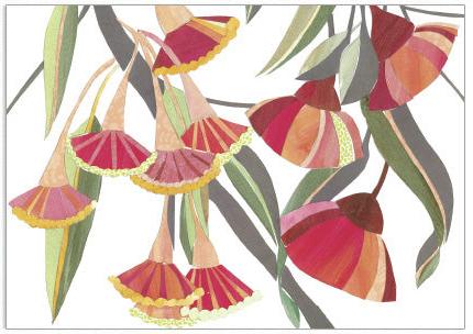 Collage Flowering Red Gum - A6 Art Card
