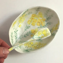 Porcelain Native Floral Bowl Yellow