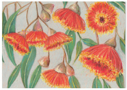 Native Pastel Flowering Gum Red - A6 Art Card