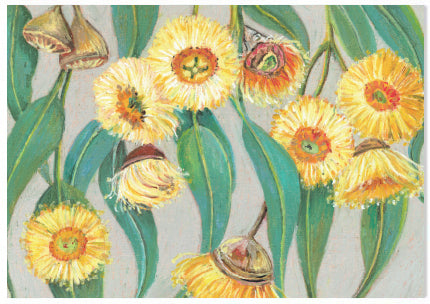 Native Pastel Flowering Gum Yellow - A6 Art Card