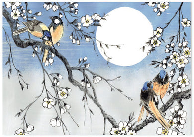 Blossom Moon Blues - A6 Art Card