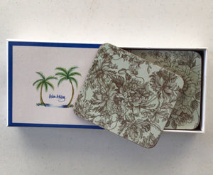 Floral Engraving Coasters & Placemats