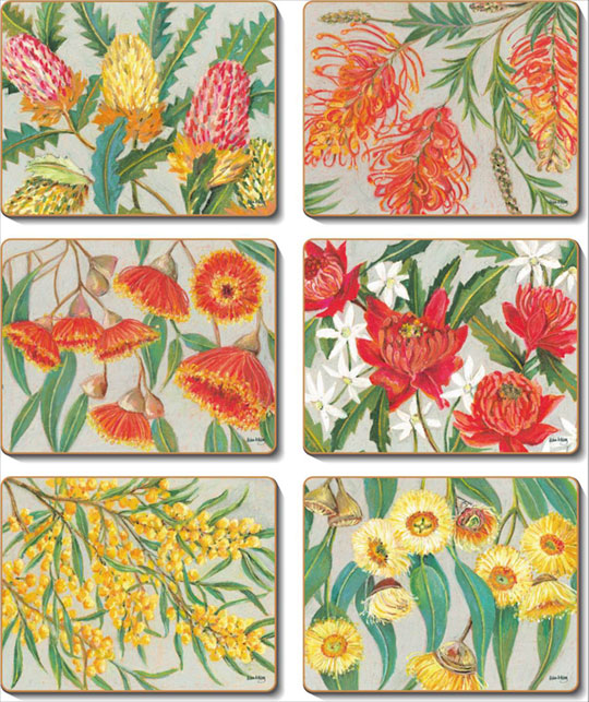 Native Floral Pastels Coasters & Placemats