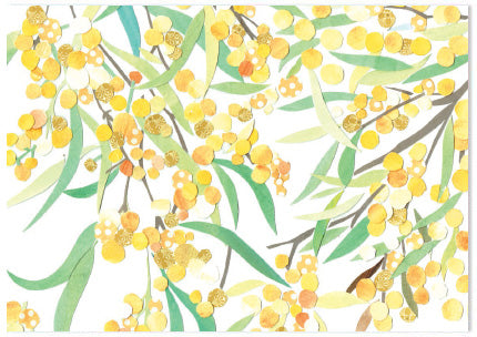 Collage Wattle - A6 Art Card