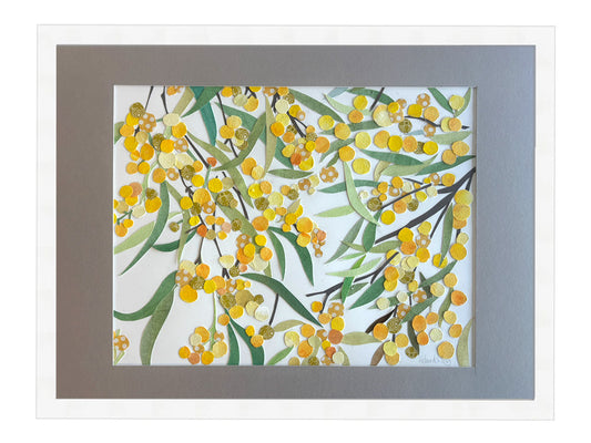 Collage Wattle - Framed Artwork