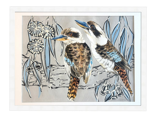 Kookaburra Pair - Framed Artwork