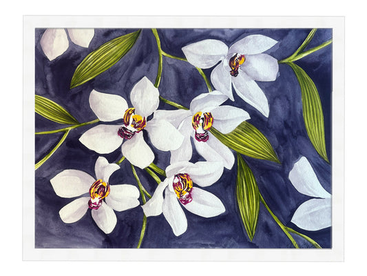 Orchids White - Framed Artwork