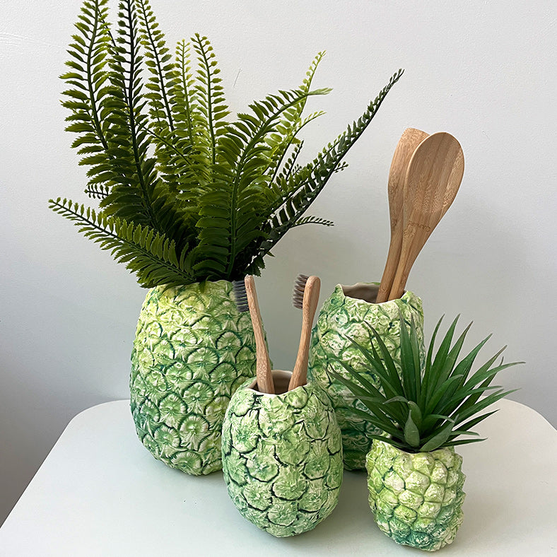 clay pineapple planter Pineapple Green – Helen Ashley Designs