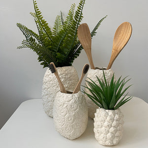 white pineapple planter Pineapple White – Helen Ashley Designs