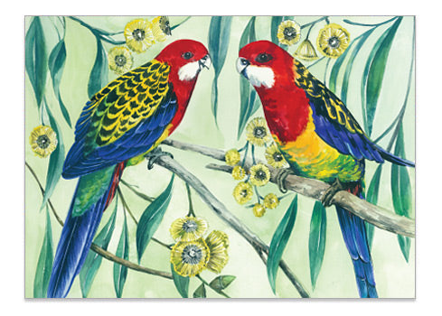 Australian Parrot Eastern Rosella - A6 Art Card Helen Ashley Designs