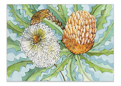Bush Blooms Banksia - A6 Art Card