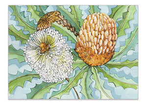 Bush Blooms Banksia - A6 Art Card