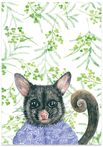 Mrs Possum - A6 Art Card