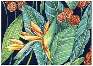 Midnight Tropical Bird of Paradise - A6 Art Card