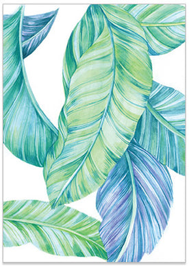 Tropical Leaves - A6 Art Card