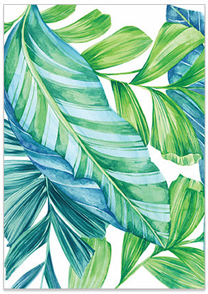 Tropical Leaves 2 - A6 Art Card