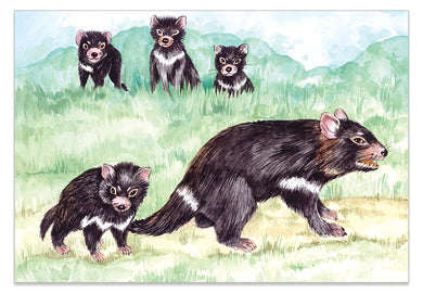 Tasmanian Devil A6 Art Card