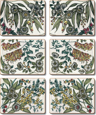 Retro Native Flora Coasters & Placemats
