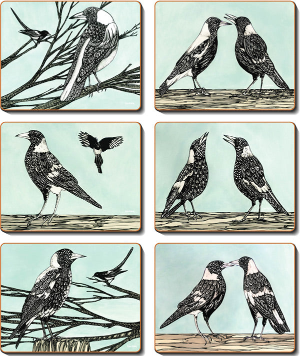 Magpie Song Coasters & Placemats