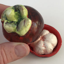 Mangosteen Trinket Box, Tropical Treasure Box, Porcelain Sculpture
