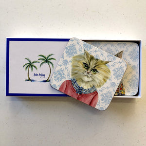 Lady Cat Luncheon Coasters & Placemats