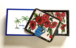 Poppy Vase Coasters & Placemats