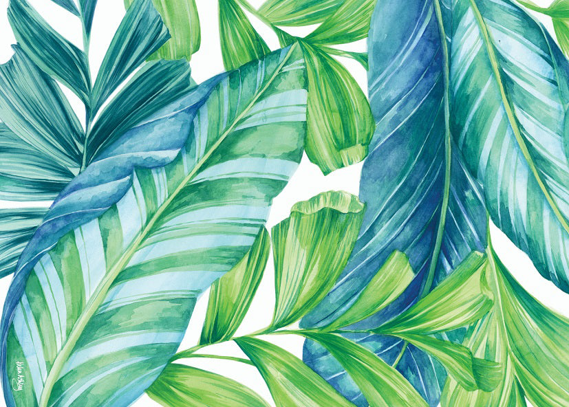 Tropical Leaves Tea Towel