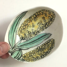 Porcelain Native Floral Bowl Yellow