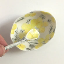 Porcelain Native Floral Bowl Yellow